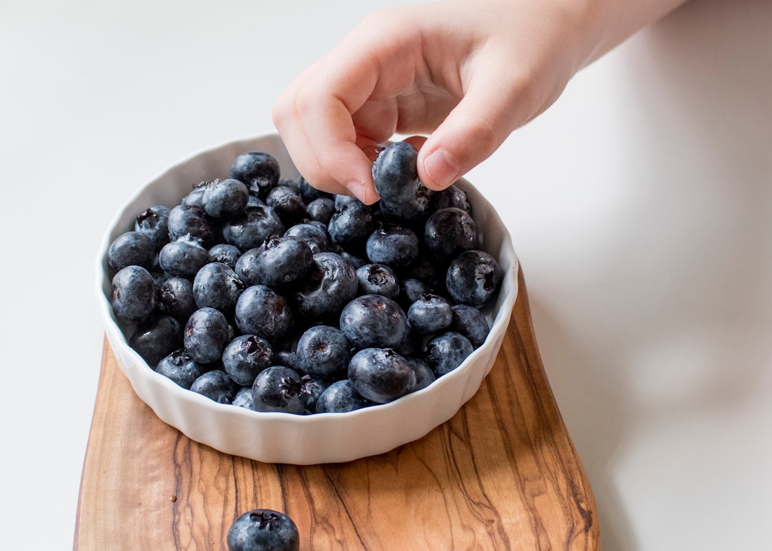 Nutritious eye-healthy foods on plate